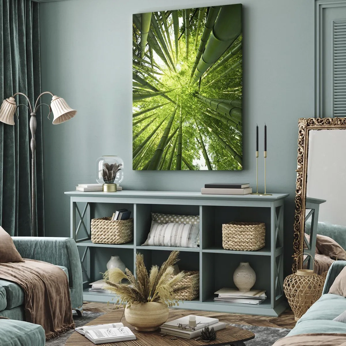 Canvas picture - In a Bamboo Forest - 65x120 cm