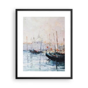 Poster in black frame - Behind Water behind Fog - 40x50 cm