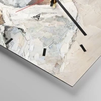 Clock face with lines