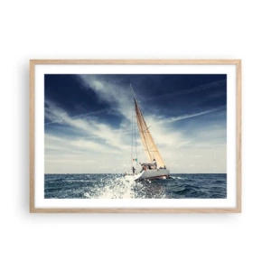 Poster in light oak frame - They Won't Catch Us - 70x50 cm