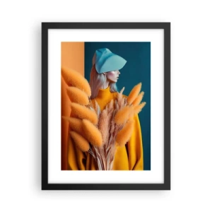 Poster in black frame - Fluffy Portrait - 30x40 cm