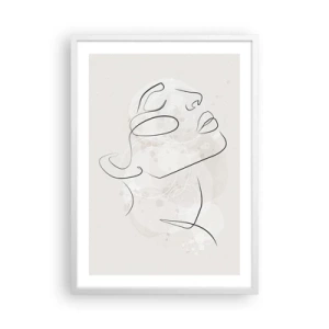 Poster in white frmae - Outline of Happiness - 50x70 cm