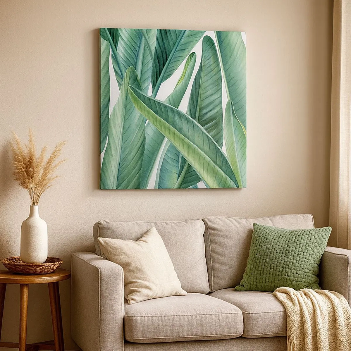 Canvas picture - Only Green Itself - 30x30 cm