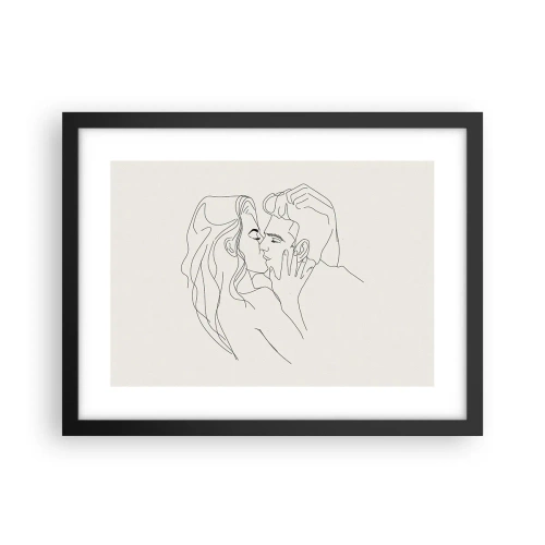 Poster in black frame - Tangled up by a Feeling - 40x30 cm