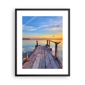 Poster in black frame - Walk towards the Sun - 40x50 cm