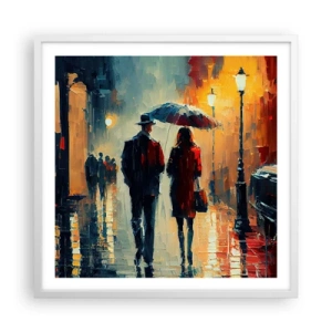 Poster in white frmae - Urban Love Story - 60x60 cm