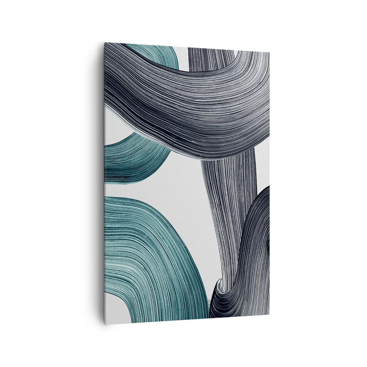 Canvas picture - Emerald and Black Trails - 80x120 cm