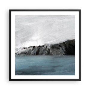 Poster in black frame - Water-Earth: Clash of Elements - 60x60 cm