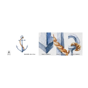 Photo Wallpaper Sample Premium Canvas - Ahoy Adventure! - Anchor, Hobby, sailing - 100x30 cm