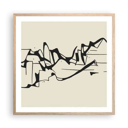 Poster in light oak frame - Maybe Landscape - 60x60 cm