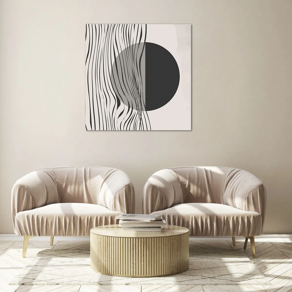 Glass picture - Half Composition - 50x50 cm