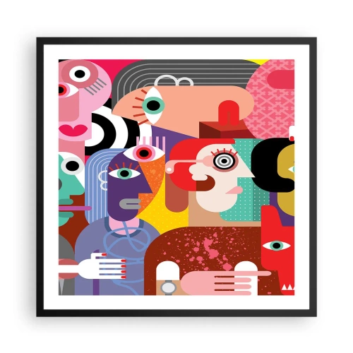 Poster in black frame - Picasso Sent Us - 60x60 cm