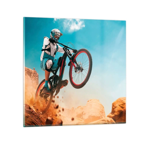 Glass picture - Madness on Wheels - 30x30 cm