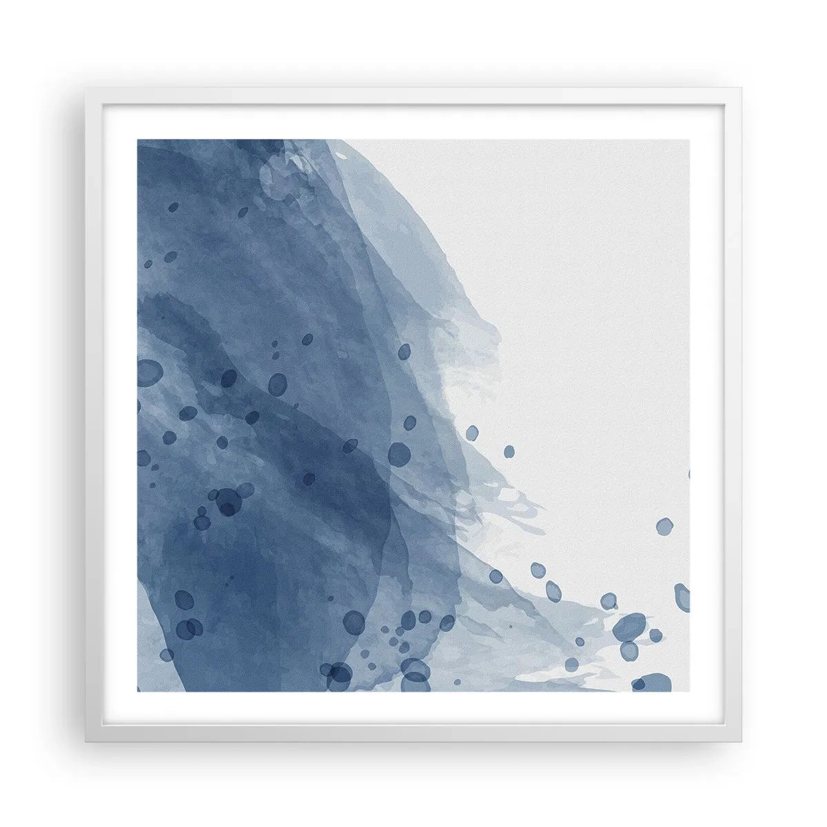 Poster in white frmae - Blue Tulle - 60x60 cm