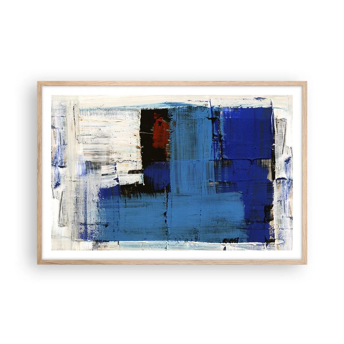 Poster in light oak frame - The Secret of Blue - 91x61 cm