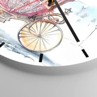 Clock face with lines