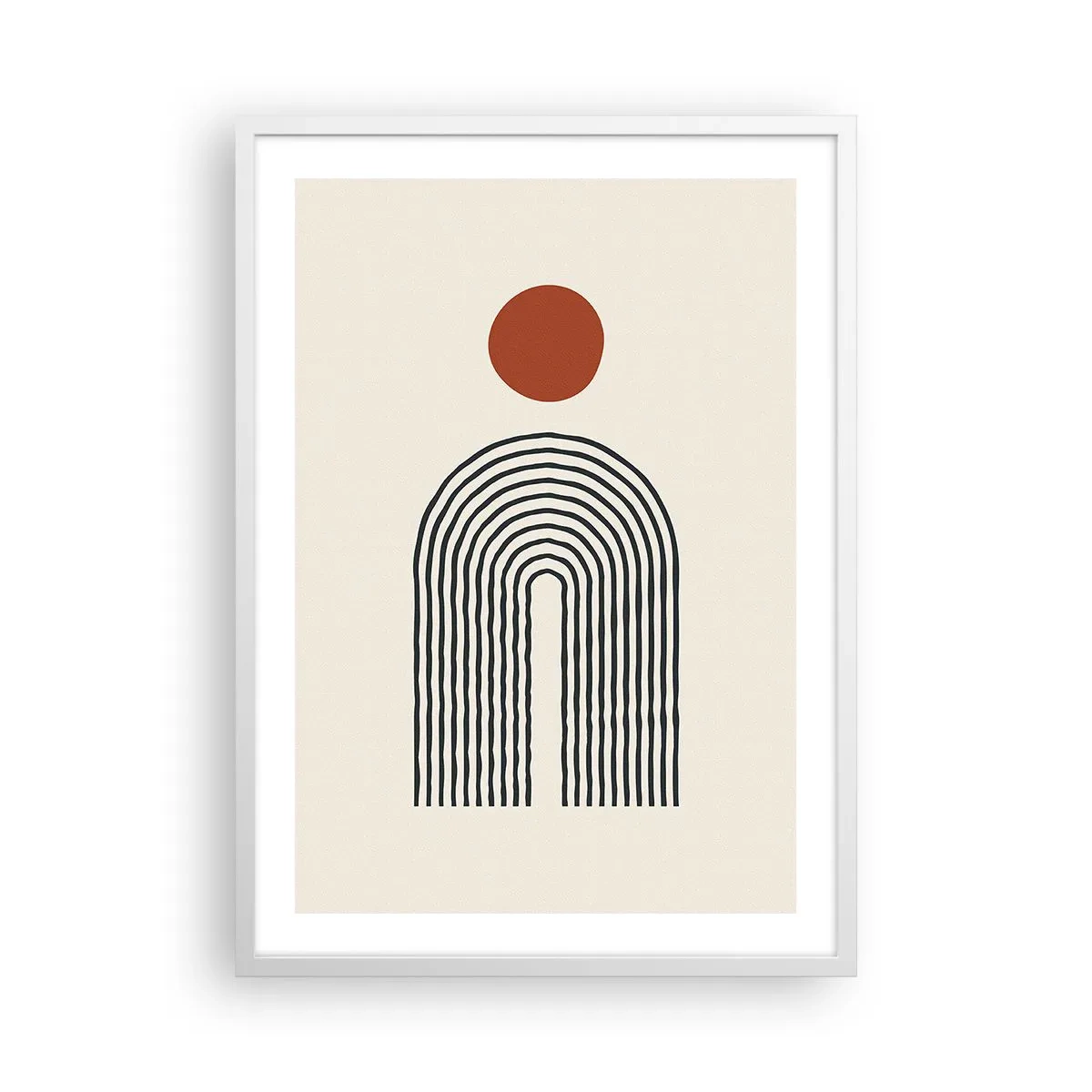 Poster in white frmae - Magnetism of Shapes and Colours - 50x70 cm