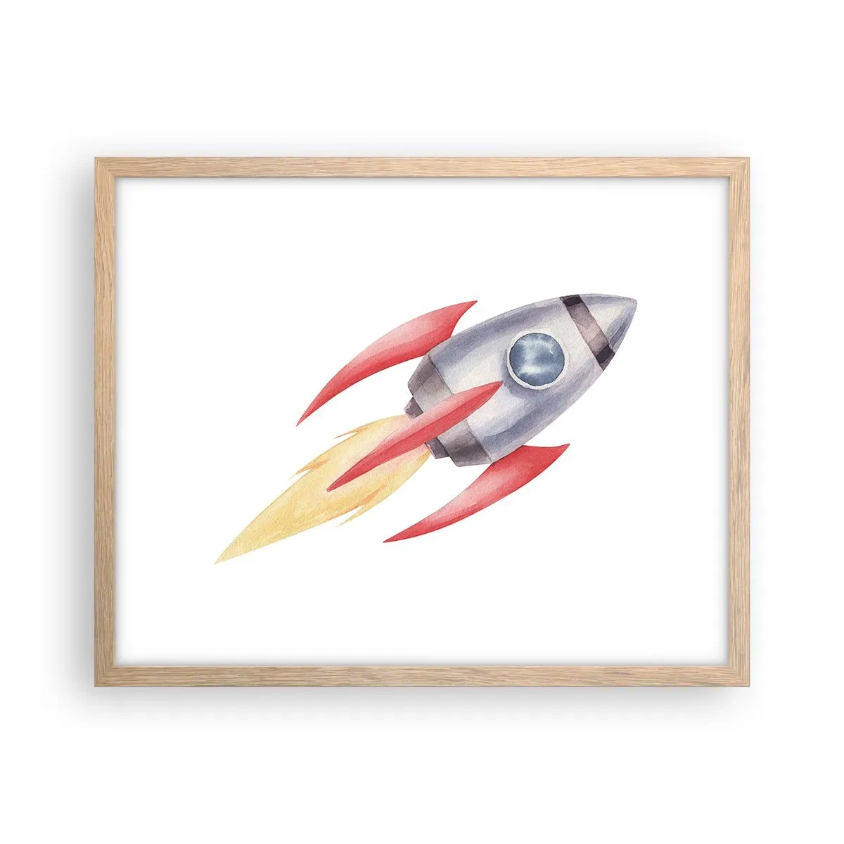 Poster in light oak frame - Higher, Faster, Further - 50x40 cm
