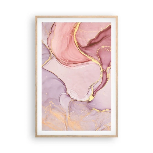 Poster in light oak frame - Caress of Colours - 61x91 cm
