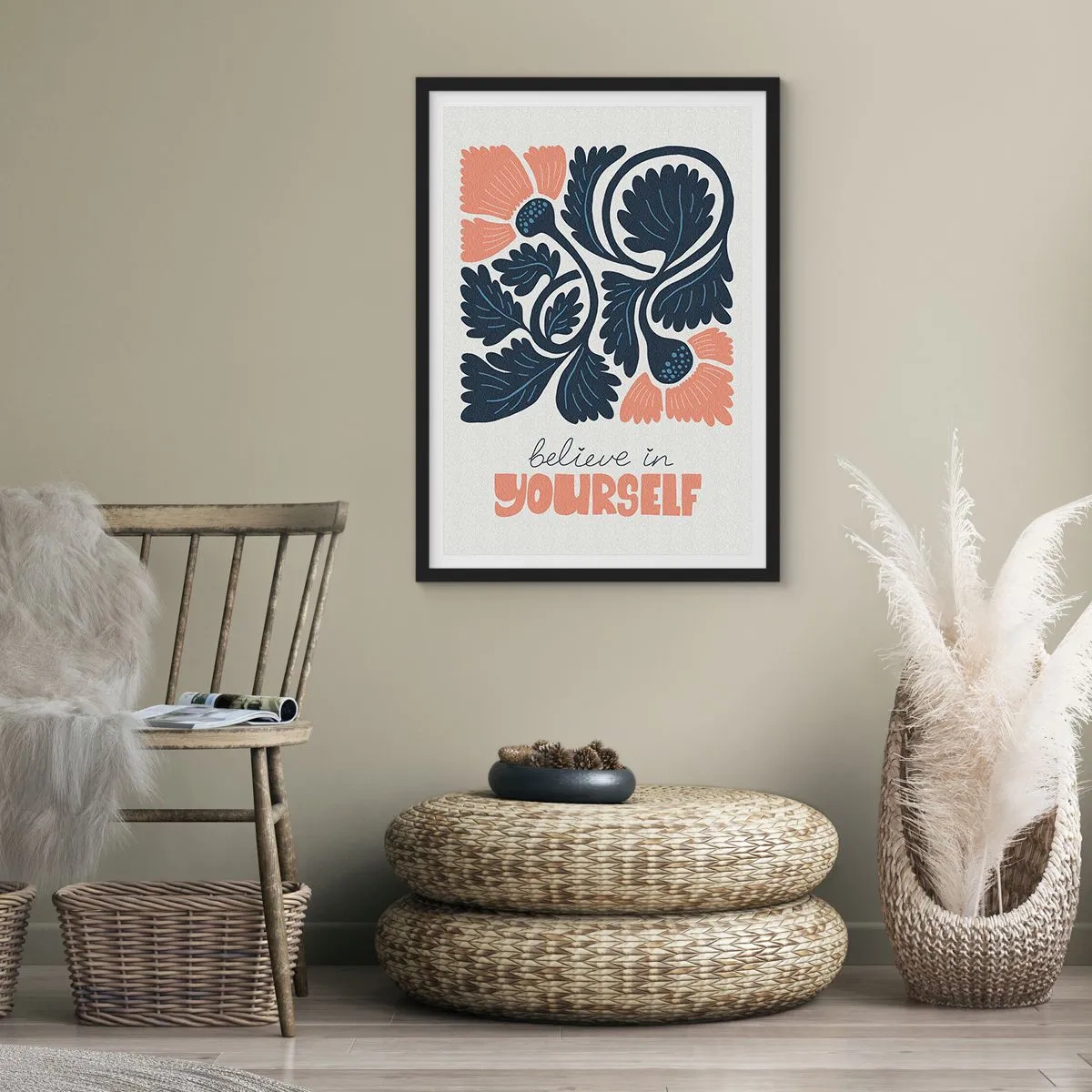 Poster in black frame - May You Blossom - 70x100 cm