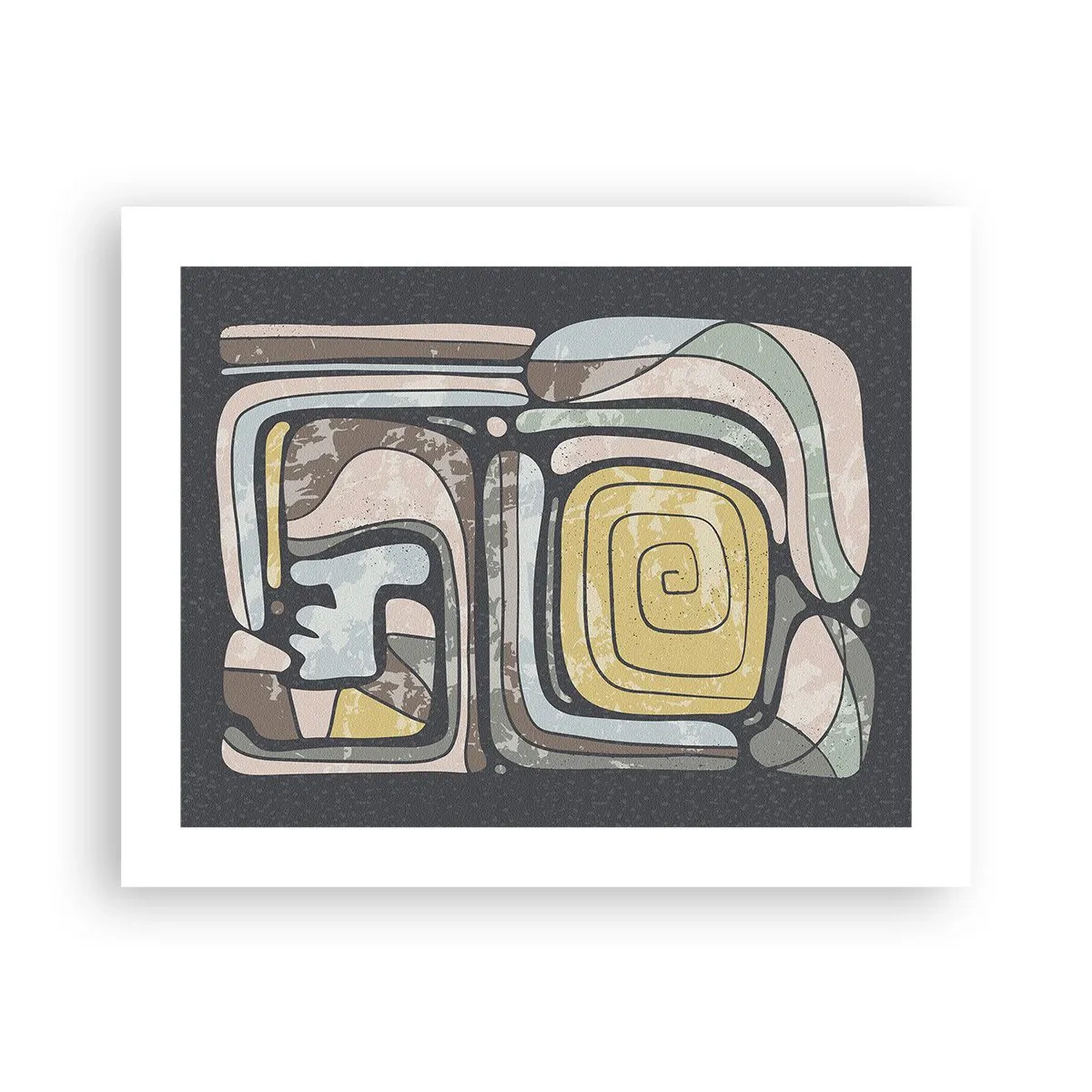 Poster - Abstract in Precolumbian Style - 50x40 cm