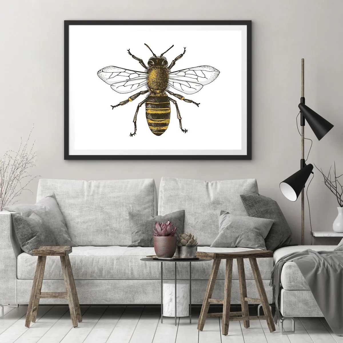 Poster in black frame - Beautiful and Good - 70x50 cm