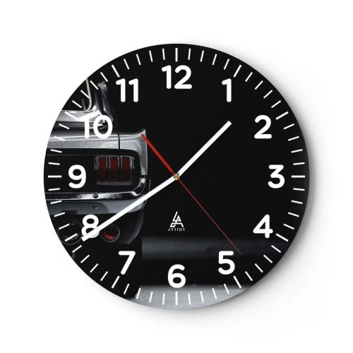 Wall clock - Clock on glass - Charm of the Classic - 40x40 cm