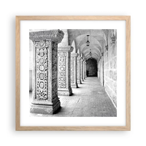 Poster in light oak frame - Where is this Going...? - 40x40 cm