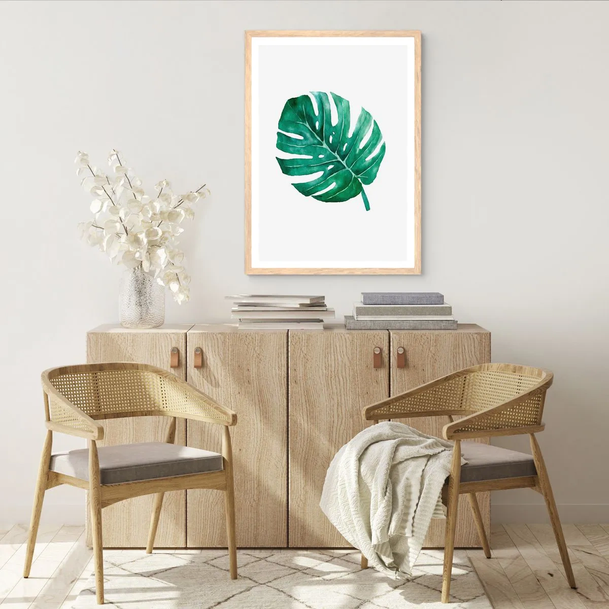 Poster in light oak frame - Green Concept - 61x91 cm