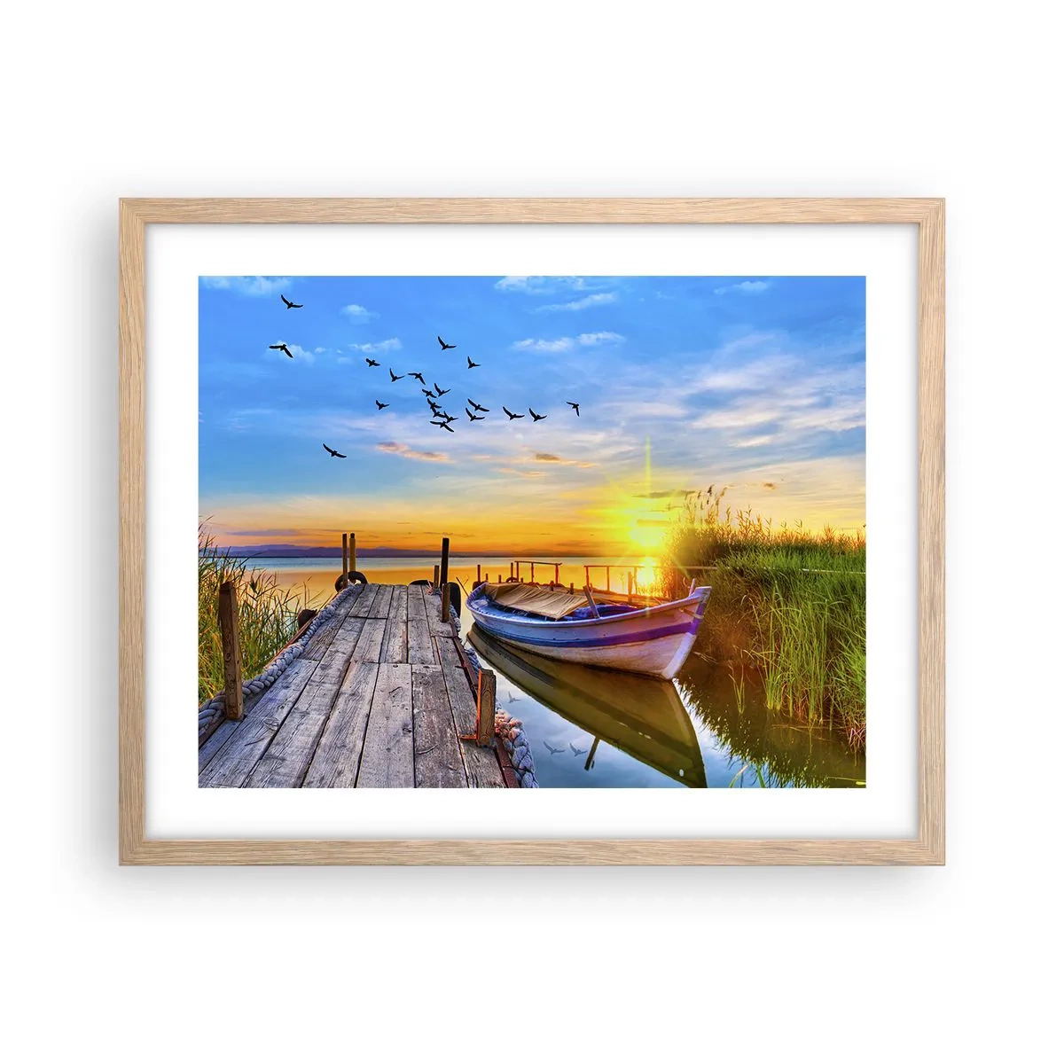 Poster in light oak frame - Goodbye, See You tomorrow - 50x40 cm