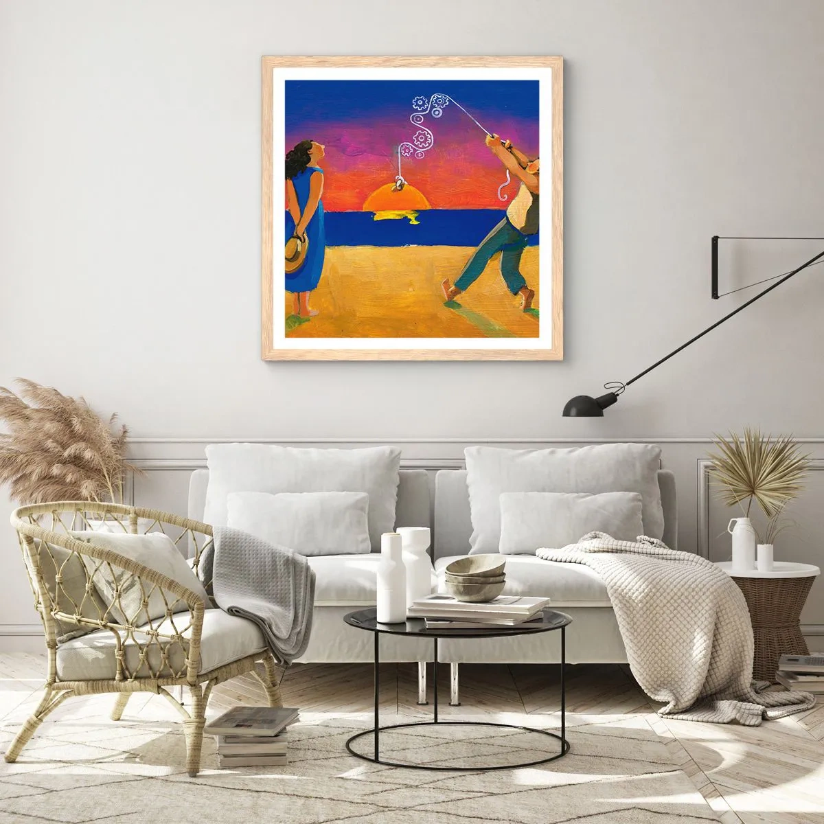 Poster in light oak frame - More than a Star from the Sky - 50x50 cm