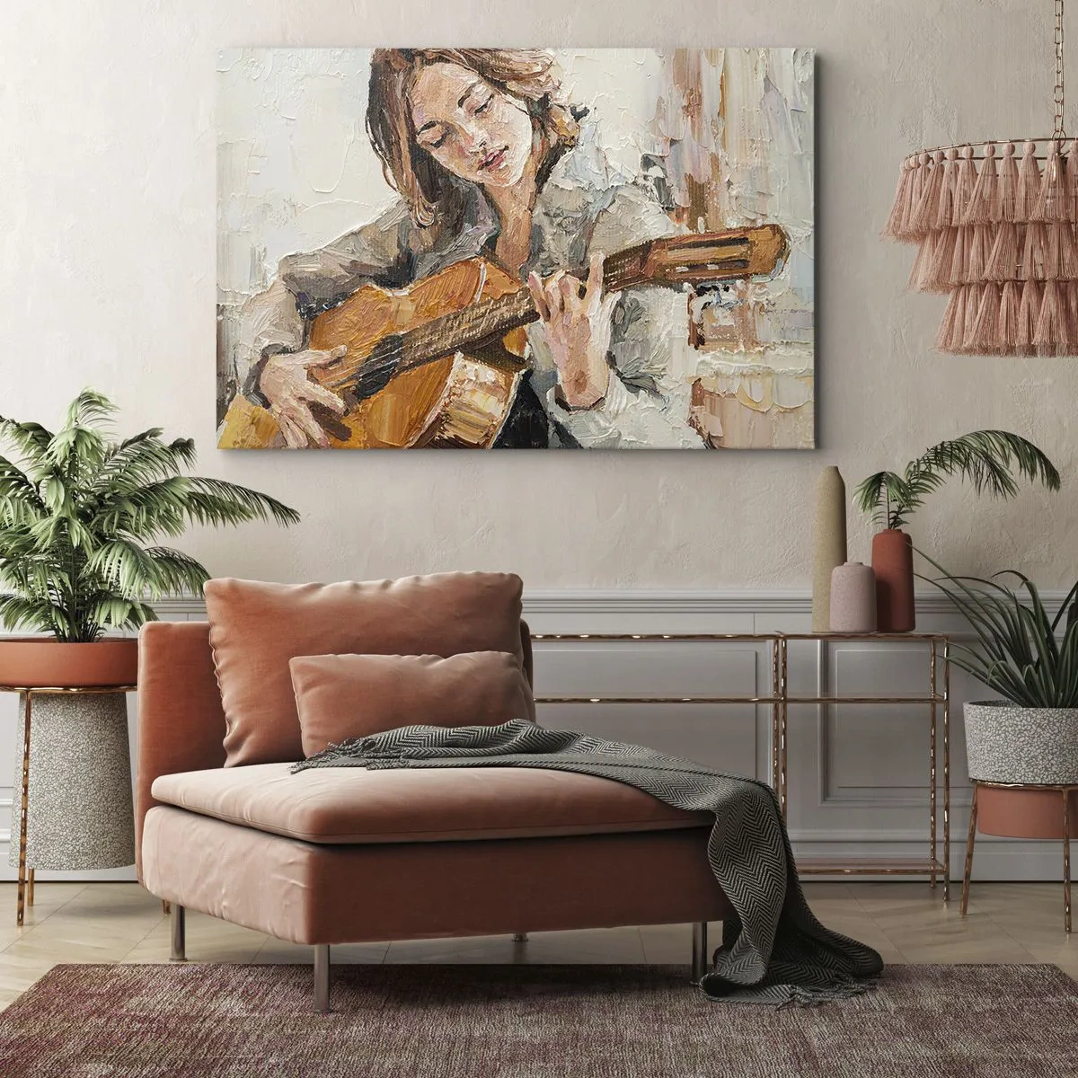 Canvas picture - Concert for Guitar and Girly Heart - 100x70 cm