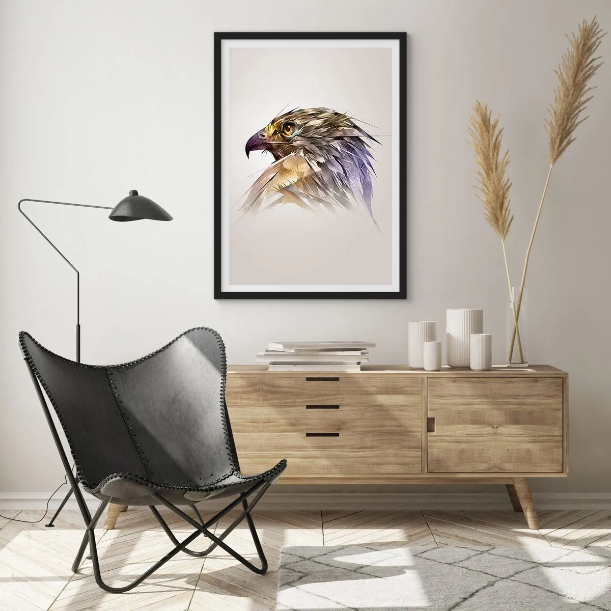 Poster in black frame - Portrait of a Warrior - 40x50 cm