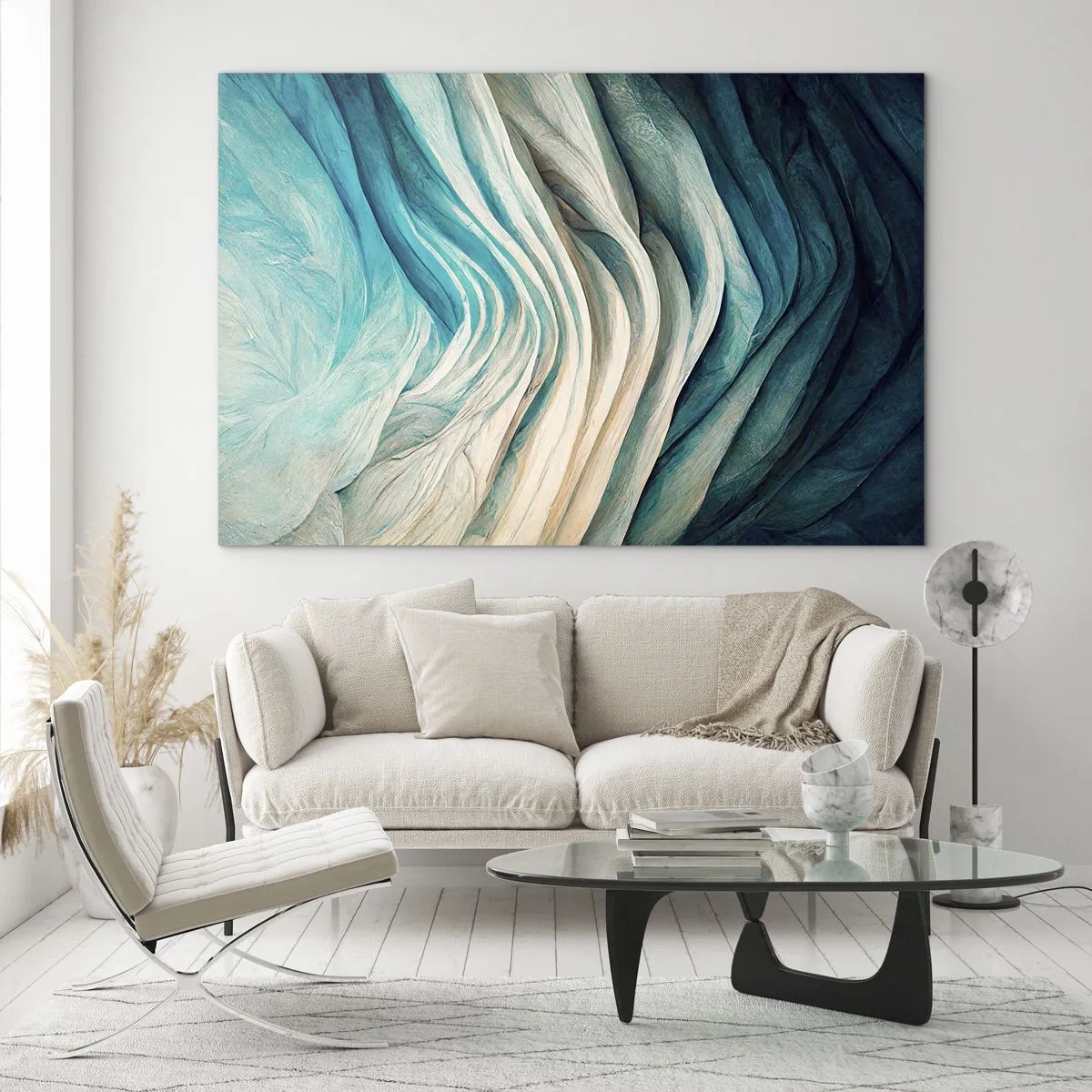 Glass picture - Blue Insatiability - 120x80 cm
