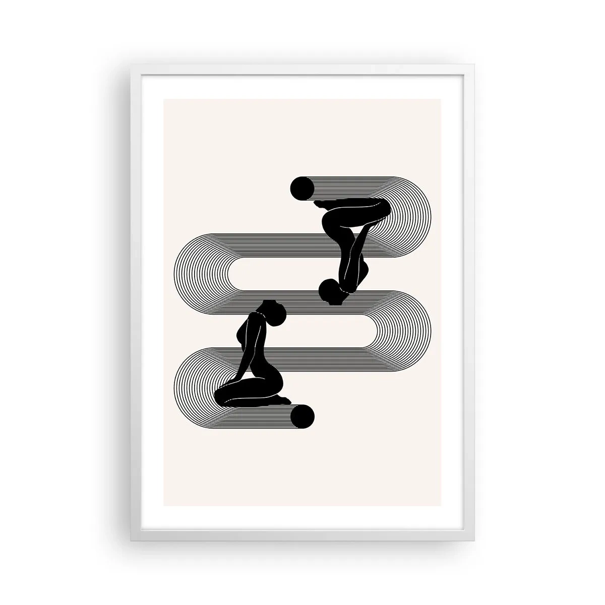 Poster in white frmae - Sensual Symmetry - 50x70 cm