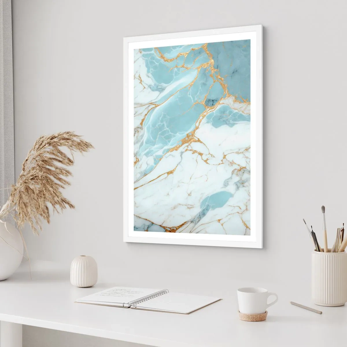 Poster in white frmae - Richness of the Stone - 40x50 cm