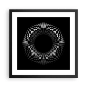 Poster in black frame - Black Sun - 40x40 cm