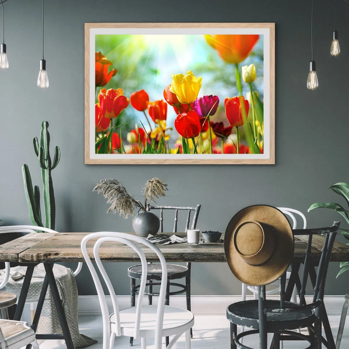 Poster in light oak frame - All Colours of the Sun - 40x30 cm