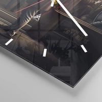 Clock face with lines