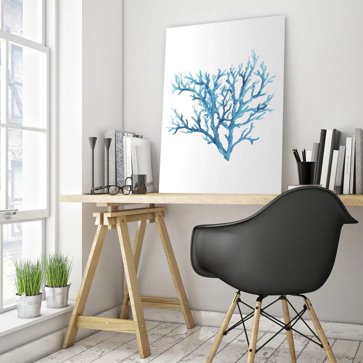 Glass picture - Sea Filigree - 80x120 cm