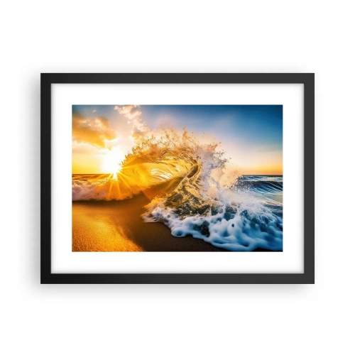 Poster in black frame - Playing with Sand - 40x30 cm