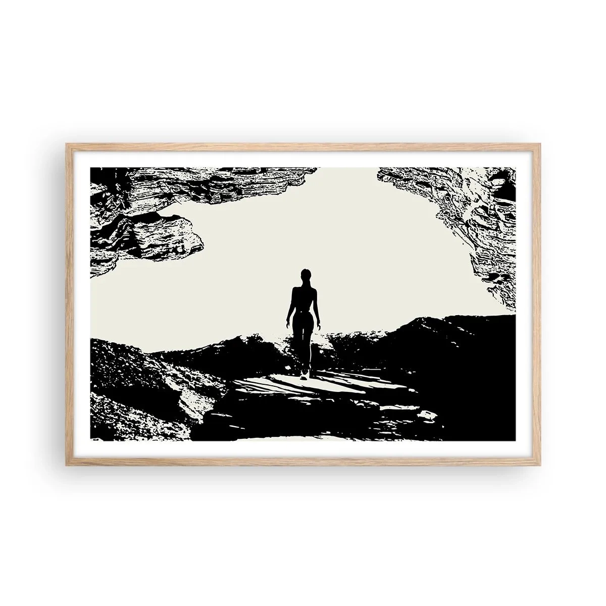 Poster in light oak frame - New Look - 91x61 cm