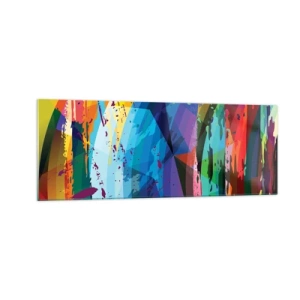 Glass picture - Outburst of Colours - 140x50 cm