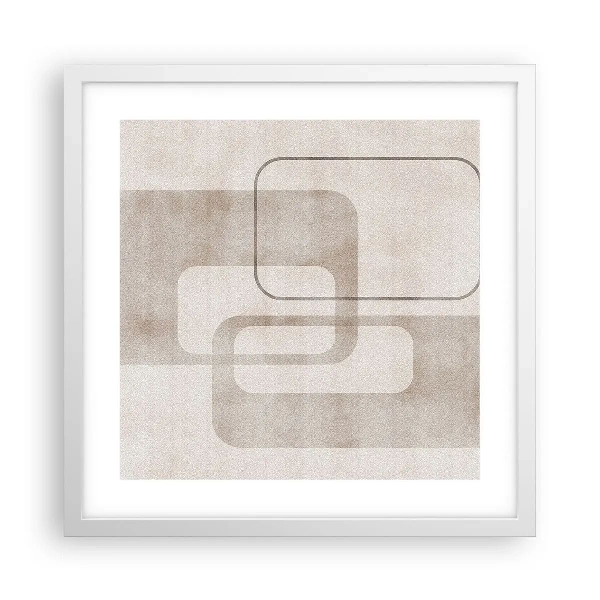 Poster in white frmae - Geometrical Grout - 40x40 cm