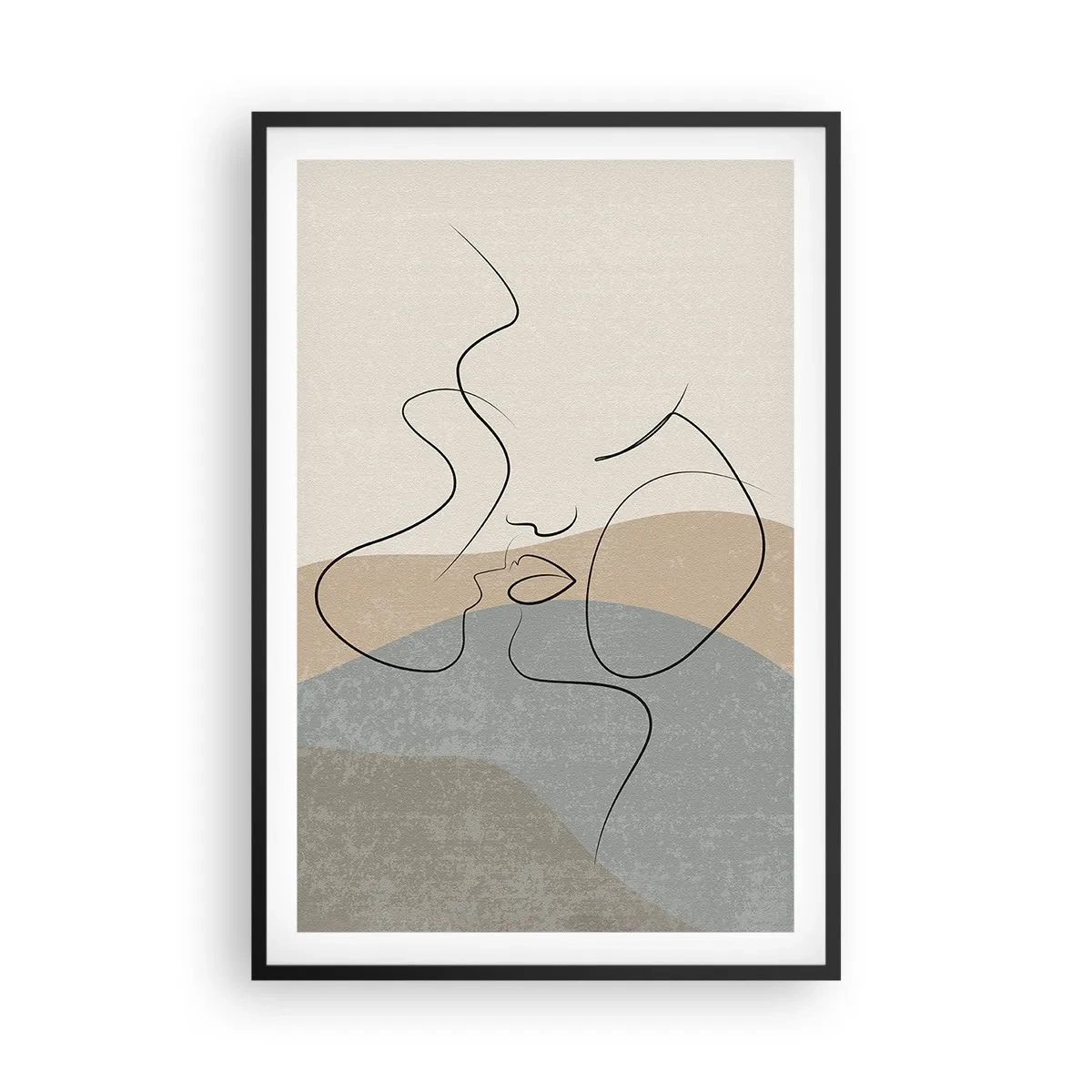 Poster in black frame - Like with a Paintbrush Stroke - 61x91 cm