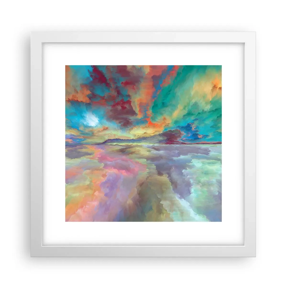 Poster in white frmae - Two Skies - 30x30 cm