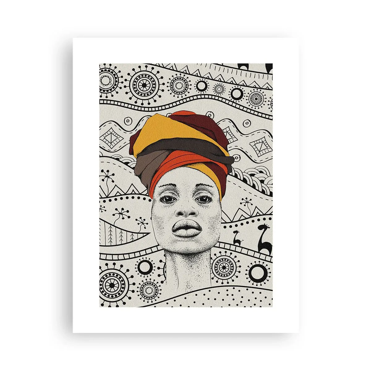 Poster - African Portrait - 30x40 cm