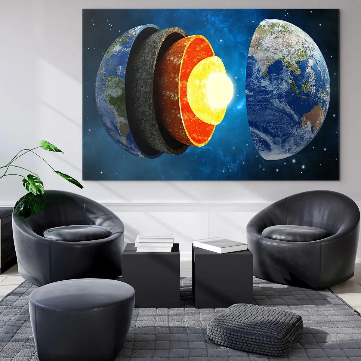 Glass picture - Journey to the Interior of the Earth - 120x80 cm