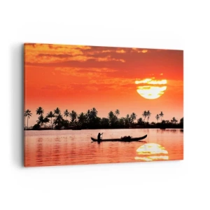 Canvas picture - Peace of the Tropics at Sunset - 100x70 cm