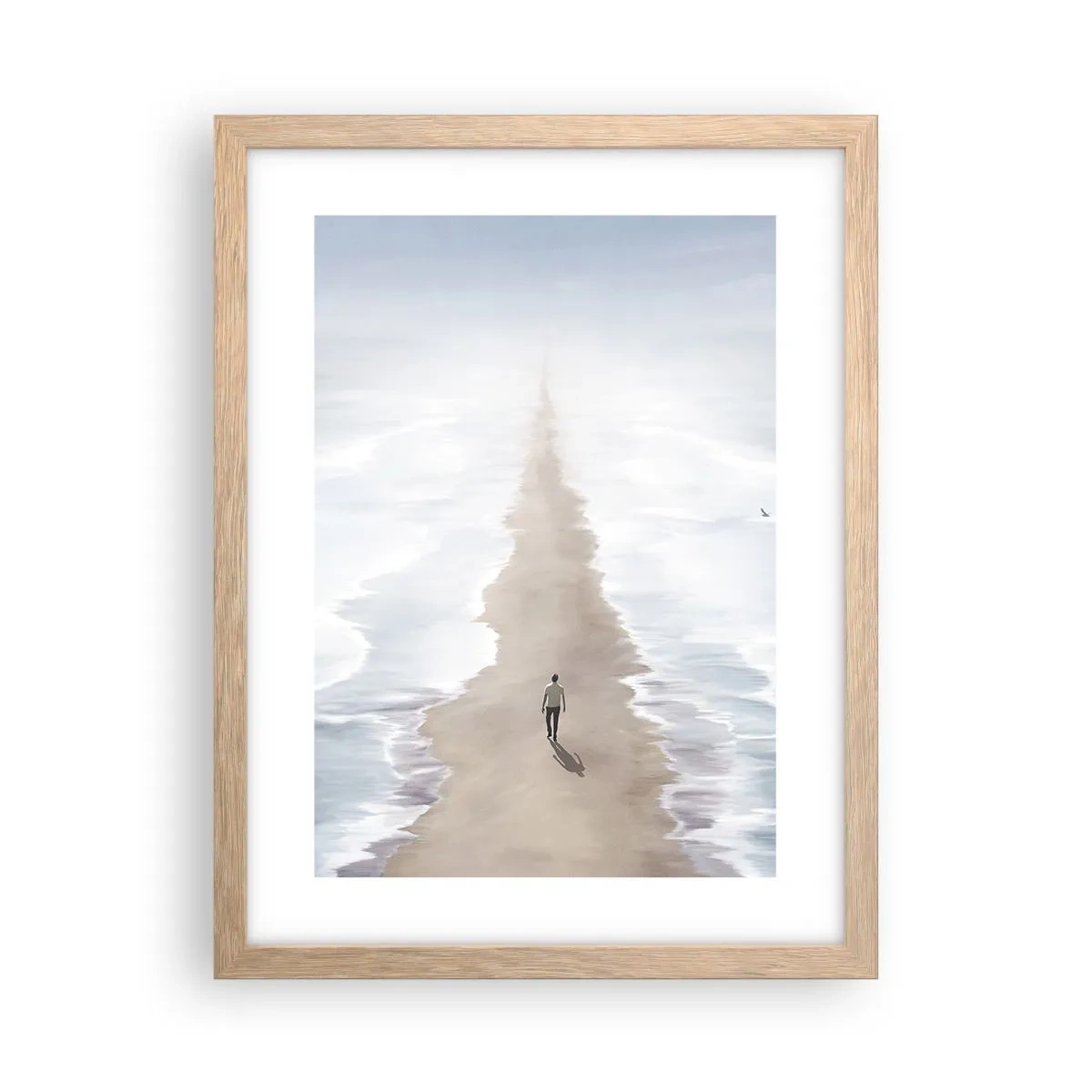 Poster in light oak frame - Bright Future - 30x40 cm